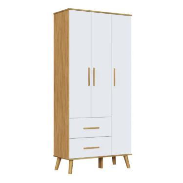 Imagem de Guarda Roupa infantil Moveis Peroba Sky 03 portas MDF Ls