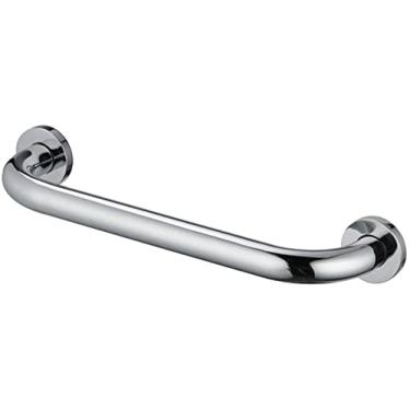 Imagem de Barras de apoio de segurança para banheiro de latão polido com acabamento cromado montado na parede corrimãos para idosos deficientes para vaso sanitário