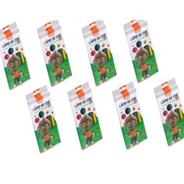 Imagem de 123 organizei, Kit 8 Caixa Lápis de Cor 12 Cores Resina Reciclada Sextavado