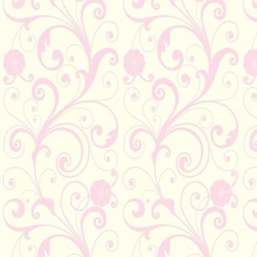 Imagem de Papel Parede Flor Rosa Fundo Amarelo Claro Adesivo Lavavel