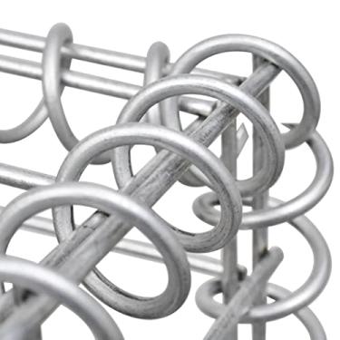 Imagem de Cesta de gabião 300 x 30 x 100 cm, aço galvanizado com fácil montagem para projetos de jardim, parede de contenção e canteiro elevado