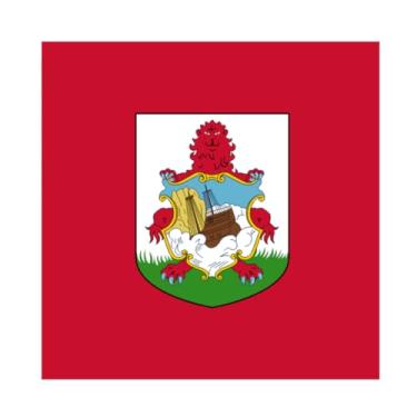 Imagem de Adesivo de Vinil da Bandeira das Bermudas, Brasão Vermelho com Navio (Circular, Vinil, 45x45)