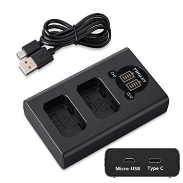 Imagem de PHOLSY carregador substitui o carregador NP-FW50 BC-TRW para a bateria NP FW50 Compatível com a câmera ZV-E10, a7S, a7R, a7M2, a7, a6500, a6400, a6300, a6100, a6000, NEX7, NEX6, NEX5, a55, RX10