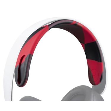Imagem de SOULWIT Kit De Reposição Almofada Silicone Para Faixa Cabeça Fones Ouvido Sem Fio Sony Playstation 5 Pulse Ps5 3D, Peça Reparo Cabeça, Instalação Fácil Faça Você Mesmo - Red Storm