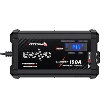 Imagem de Stetsom Carregador Bravo 150A Pro Bivolt, Bateria 150A, Fonte De Alimentação Para Sistema Som Automotivo Bivolt 127V/220Vac, Modo Carga Fixa/Lenta/Rápida, Inteligente