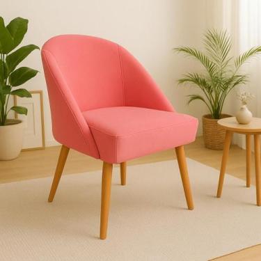 Imagem de Cadeira Lua Veludo Confortável Recepção Penteadeira Sala de Jantar Esc