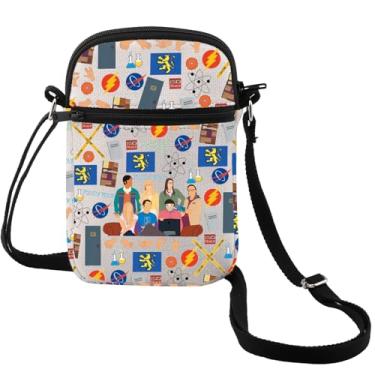 Imagem de MEIKIUP Bolsa tiracolo inspirada no programa de TV Big Bang Gift Theory Bolsa tiracolo Leonard e Sheldon Fan Gift Scientist Physicis, Bang Cb