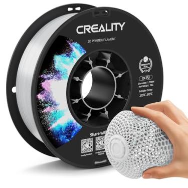Imagem de Creality Filamento TPU 1,75 mm branco, filamento flexível para impressora 3D TPU 95A, carretel de 1 kg (2,2 lbs), excelente resiliência, resistente ao desgaste, fácil de imprimir, cabe na maioria das