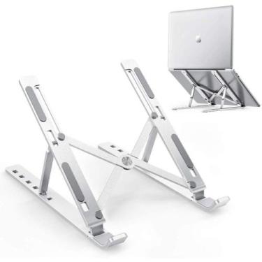 Imagem de 5x Suportes Aluminio De Notebook Articulado Dobrável Ergonomico Pratea