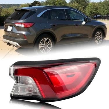 Imagem de KAMDKI Conjunto de luz traseira externa RH adequado para Ford 2020 2021 2022 Lâmpada traseira de escape com lâmpadas lado direito do passageiro LJ6Z13404E FO2805128 LJ6Z-13404-E