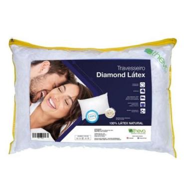Imagem de Travesseiro Theva Diamond Látex 50x70 - Flocos de Látex - Qualidade Ex