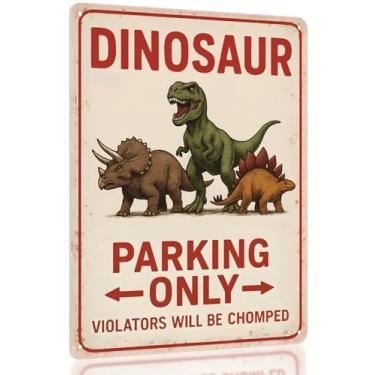 Imagem de Placa de estacionamento de dinossauro