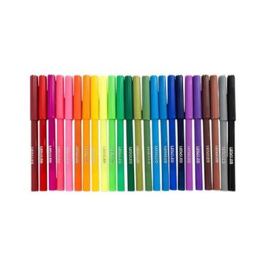 Imagem de Canetinha Hidrografica Plus 24 Cores Escolar Leo&Leo