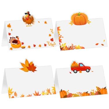 Imagem de Auch Cartões de Dia de Ação de Graças para o outono, para barraca de peru, para mesa de jantar, artigos de festa, 40 peças