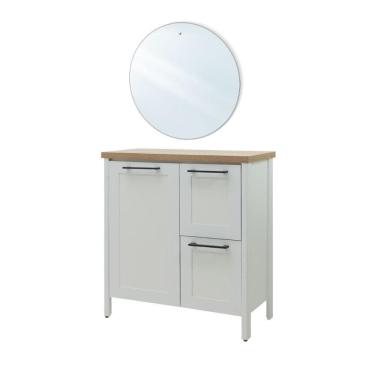 Imagem de Aparador Buffet Ditália Com Tampo + Espelho Bn-01 Cinza