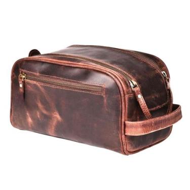 Imagem de Bolsa de higiene pessoal MILITARIA STUFFS Premium em couro impermeável