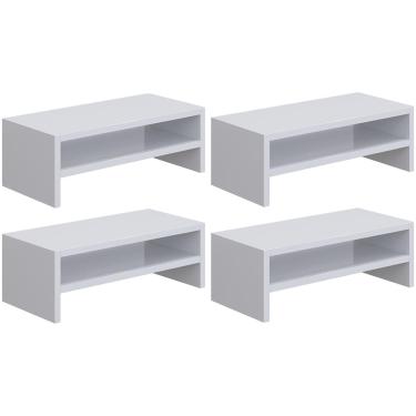 Imagem de Kit 04 Suportes Para Monitor Stand Home Office Lap 63 cm L03 Branco - Lyam