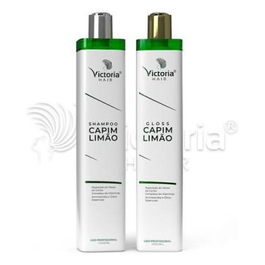 Imagem de Kit Capim Limão Shampoo E Gloss Redutor 1 Litro - Victoria Hair Cosmét