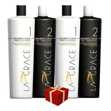 Imagem de 2 Kits - La Grace Escova Redutora Lagrace +