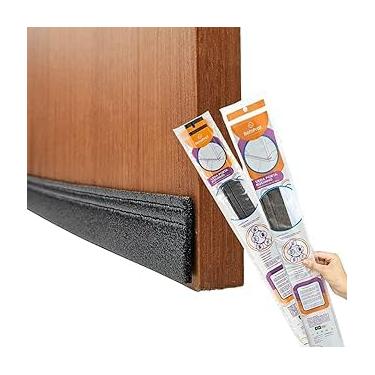 Imagem de Kit com 2 Veda Portas Rodinho protetor contra insetos adesivo 80 cm