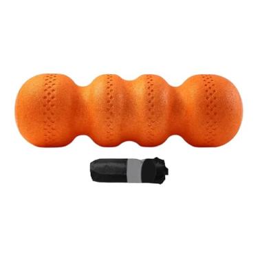 Imagem de Kokiya Rolo de massagem Peanut Ball com bolsa de armazenamento Rolo miofascial leve para massagem na cintura e nas costas para treino na região lombar, Laranja 75 Graus