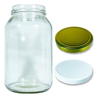 Imagem de 2X 2 Pote Vidro Gigante Conserva 3 Litros Mantimentos Hermét