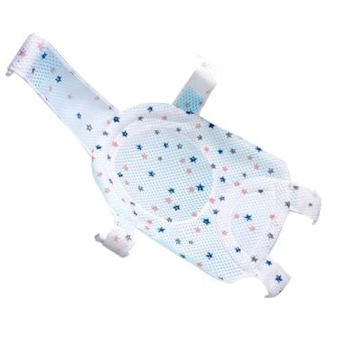 Imagem de Yinhing Rede de Banho para Bebês Malha de Suporte para Banho de Recém-nascidos Com Alças Fixas Ajustáveis ​​Design Em Forma de T Travesseiro de Esponja Macia 5 Cintos de Segurança para (estrela)