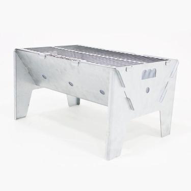 Imagem de Churrasqueira Galvanizada Desmontável Cinza
