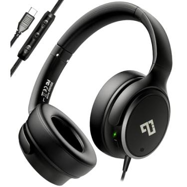 Imagem de Fones de ouvido USB C com fio com fio USB C com 28 dB ANC, fone de ouvido tipo C dobrável para meninos/meninas/homens/mulheres/escola/viagem/iPhone 16/15, Samsung Galaxy S25/S24, Google Pixel 9