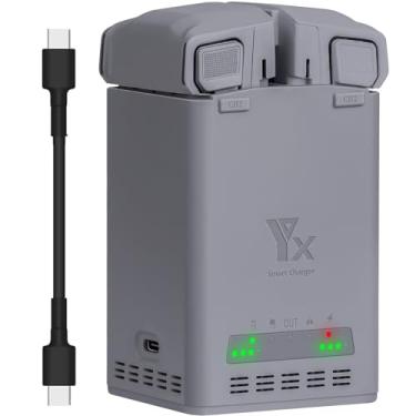 Imagem de Hanatora Hub de carregamento de bateria bidirecional para drone DJI Mini 3 4 5 Pro, carrega duas baterias, verifique os acessórios do carregador do nível da bateria