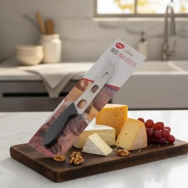 Imagem de Faca para Queijos Clink em Aço Inox com Cabo Ergonômico – Ideal para Cortar, Servir e Fatiar Queijos e Frios em Tábuas e Receitas do Dia a Dia