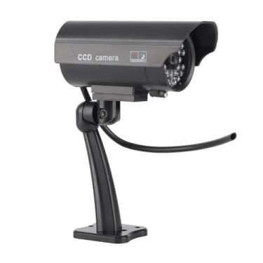 Imagem de Naroote Câmera Dommy de Vigilância de Segurança Cctv Com Simulação de Led Vermelho, Fácil Instalação para Proteção de Casa/escritório, Material Abs Preto 1 Unidade (Preto, 2P)