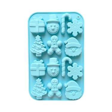 Imagem de Moldes De Chocolate De Natal Com 14 Cavidades, Moldes De Silicone Para
