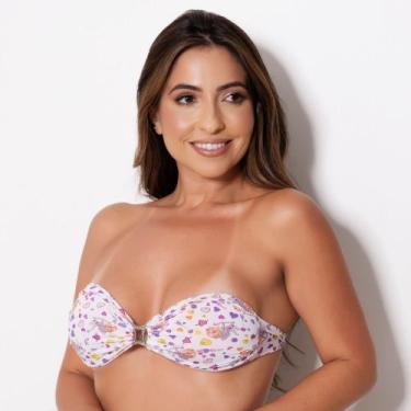 Imagem de Top Bustiê com Bojo Cor:Branco CupidoTamanho:M - Saulo Lingerie, Branc