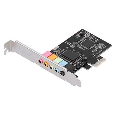Imagem de Generic Placa de Som Estéreo PCI-E 5.1 ​​Suporte para Chip CMI8738 Saída de Som Surround de 6 Canais para 7 Acessório de Computador de Mesa para Grandes Jogos 3D