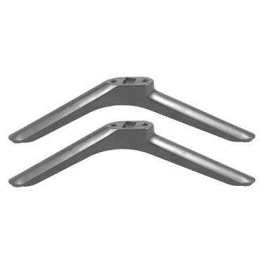 Imagem de SEWACC 2 peças de substituição de suporte de base de TV, 19,12 x 3,96 cm, base de TV inteligente de mesa, pedestal com parafusos adequados para televisão de 81 cm
