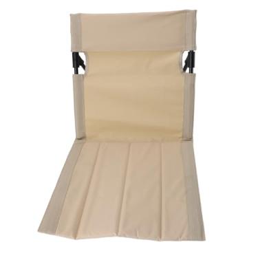 Imagem de TOPINCN Almofada de Encosto para Acampamento Ao Ar Livre, Cadeira Dobrável Portátil, Almofada de Assento Macia e Confortável Com Encosto para Acampamento Ao Ar Livre e Caminhadas (Cáqui)