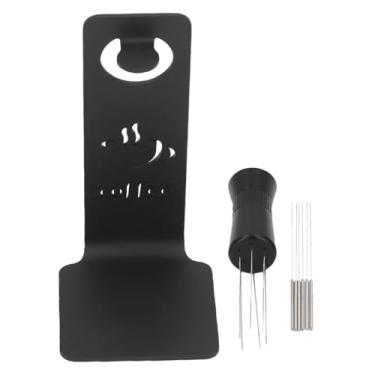 Imagem de Ferramenta de distribuição de café com suporte, agulhas de aço inoxidável de 0,35mm, agitador de café magnético ajustável, alça de liga de alumínio