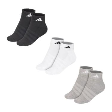 Imagem de Kit 3 Pares De Meias Adidas Sportswear Ankle Unissex