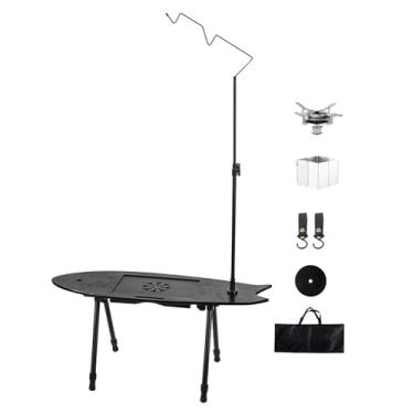 Imagem de Mesa de Campismo - Móvel de em Forma de Peixe - Mesa Dobrável para Piquenique,para Piquenique Caminhadas Churrasco Praia Viagem Jardim Cozinha Café Interior Exterior