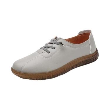 Imagem de Novo 100% couro genuíno moda casual andando mocassins e sapatos esport