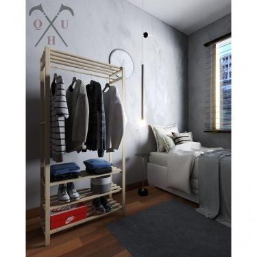 Imagem de Roupeiro Guardar Roupa 170Cm Bermudas Estilo Industrial Moderno