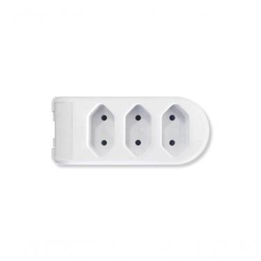 Imagem de Tomada Barra 3 Tomadas 2p 10a 250v Branca