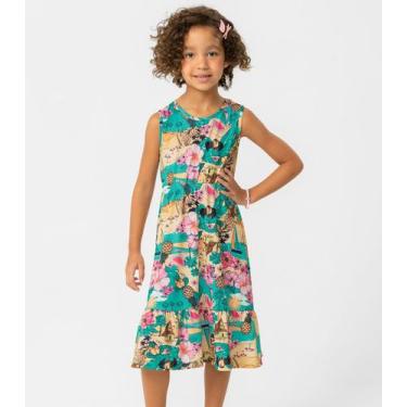 Imagem de Vestido Infantil Praia Rovitex Kids Verde, Verde, 6