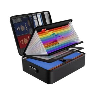 Imagem de Bolsa Organizadora De Documentos À Prova De Fogo Com 13 Bolsos, Multi 