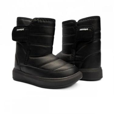 Imagem de Bota Novopé 98001007 994 Forrado Lã Pelinho Infantil, Preto, 20