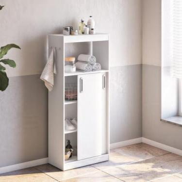 Imagem de Armário Multiuso com Duas Portas de Correr Branco - Mademovel
