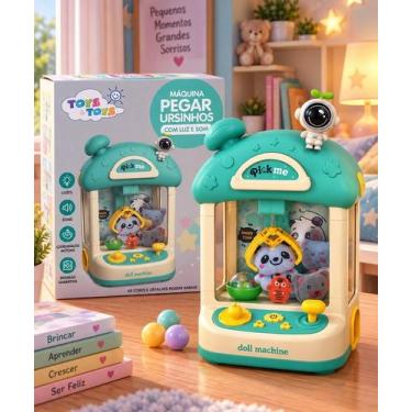 Imagem de Máquina De Pegar Ursinho Infantil Com Luz E Som E Cabo USB - TOYS & TO