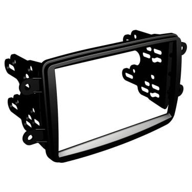 Imagem de Moldura De Painel 2 Din Renault Duster Sandero Logan Automatico + Suportes De Fixação L...