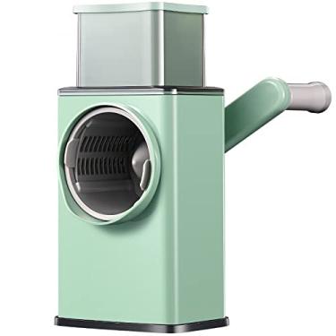 Imagem de NEARAY Cortador E Ralador De Legumes,3 em 1 triturador de fatiador máquina de fazer salada com lâminas de rolo de aço inoxidável para porca de frutas vegetais